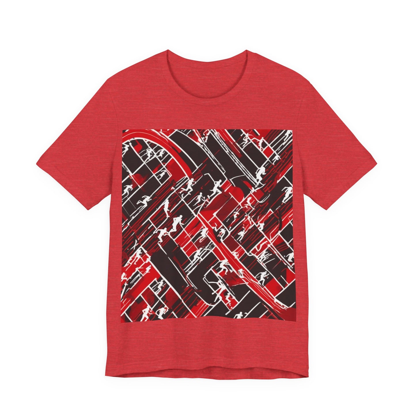 boostlete-pr-season-scene-marathoner-outline-modern-0124 — Unisex Jersey Short Sleeve (B+C 3001)