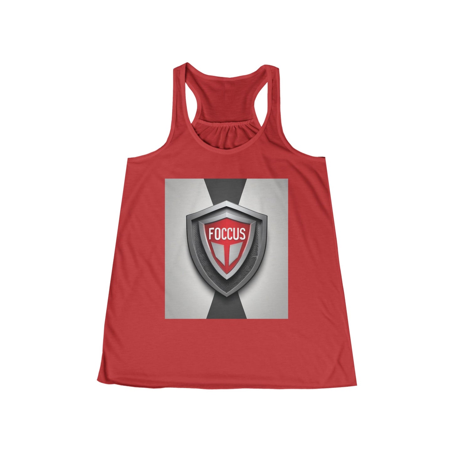 boostlete-mile-by-mile-icon-shield-soft-paper-0114 — Women's Flowy Racerback Tank (B+C 8800)