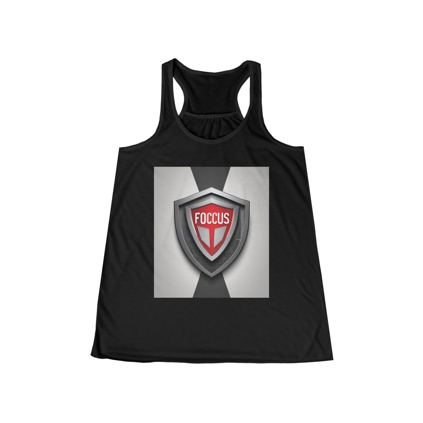 boostlete-mile-by-mile-icon-shield-soft-paper-0114 — Women's Flowy Racerback Tank (B+C 8800)