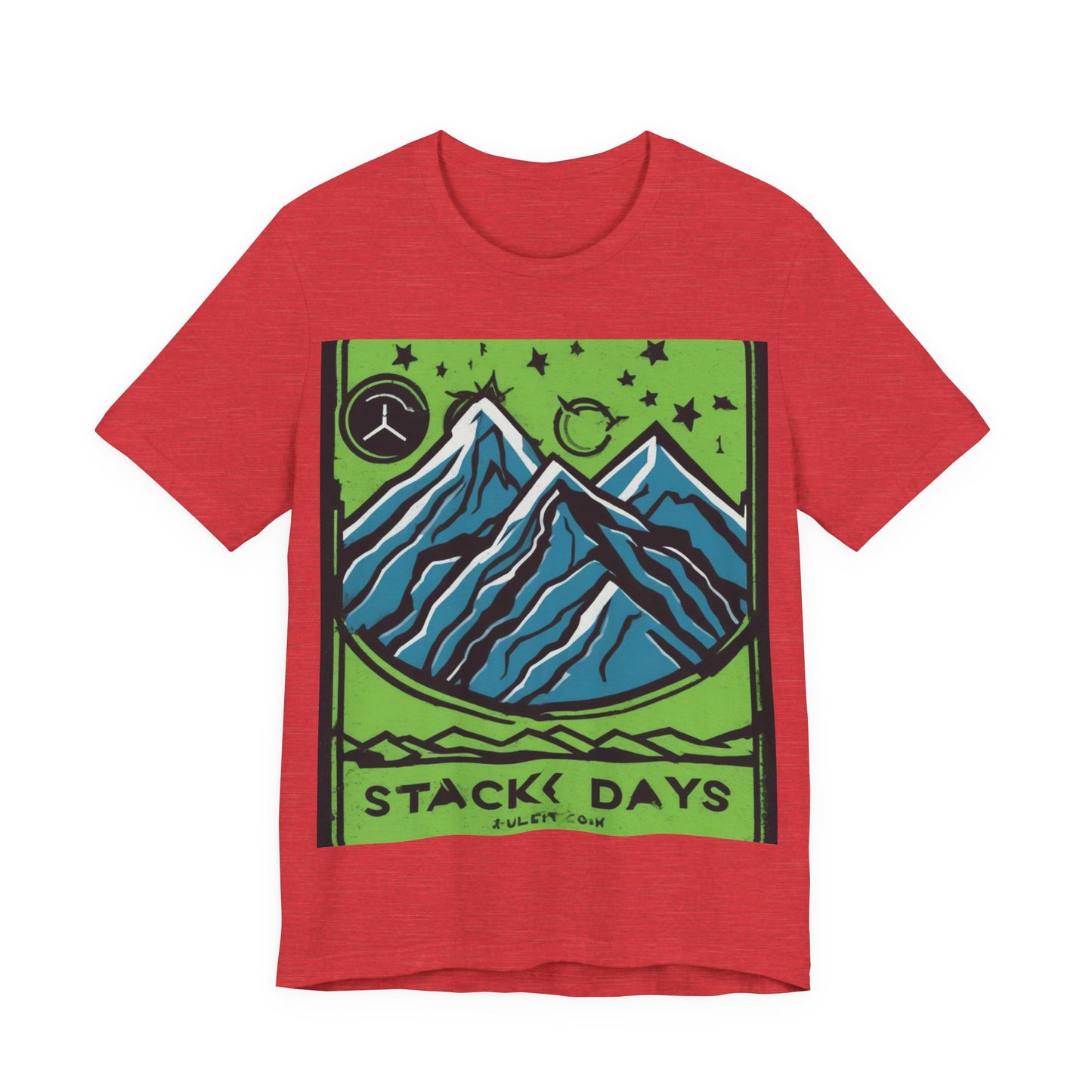 boostlete-pr-season-icon-mountain-grainy-badge-0154 — Unisex Jersey Short Sleeve (B+C 3001)