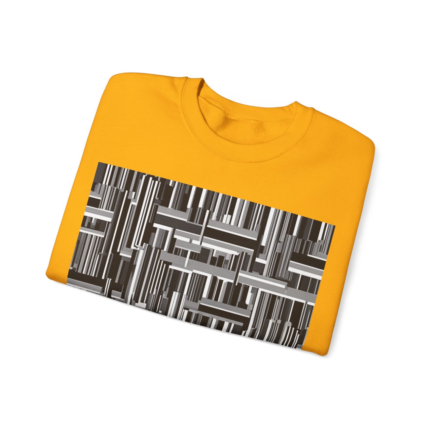 boostlete-recovery-progress-pattern-barcode-isometric-1023 — Unisex Heavy Blend Crewneck (G18000)