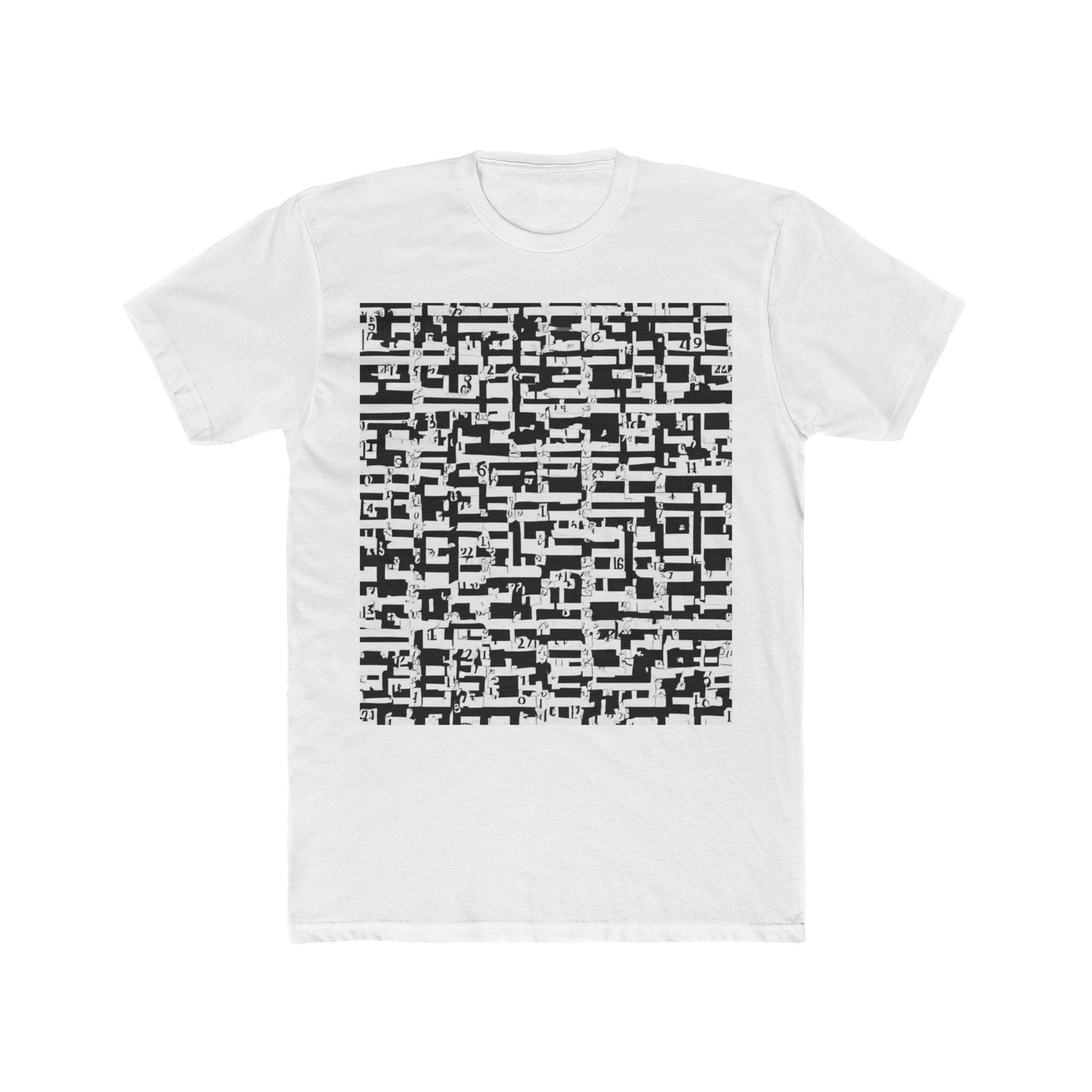 boostlete-iron-intent-pattern-plate-number-badge-0171 — Unisex Cotton Crew Tee (NL 3600)