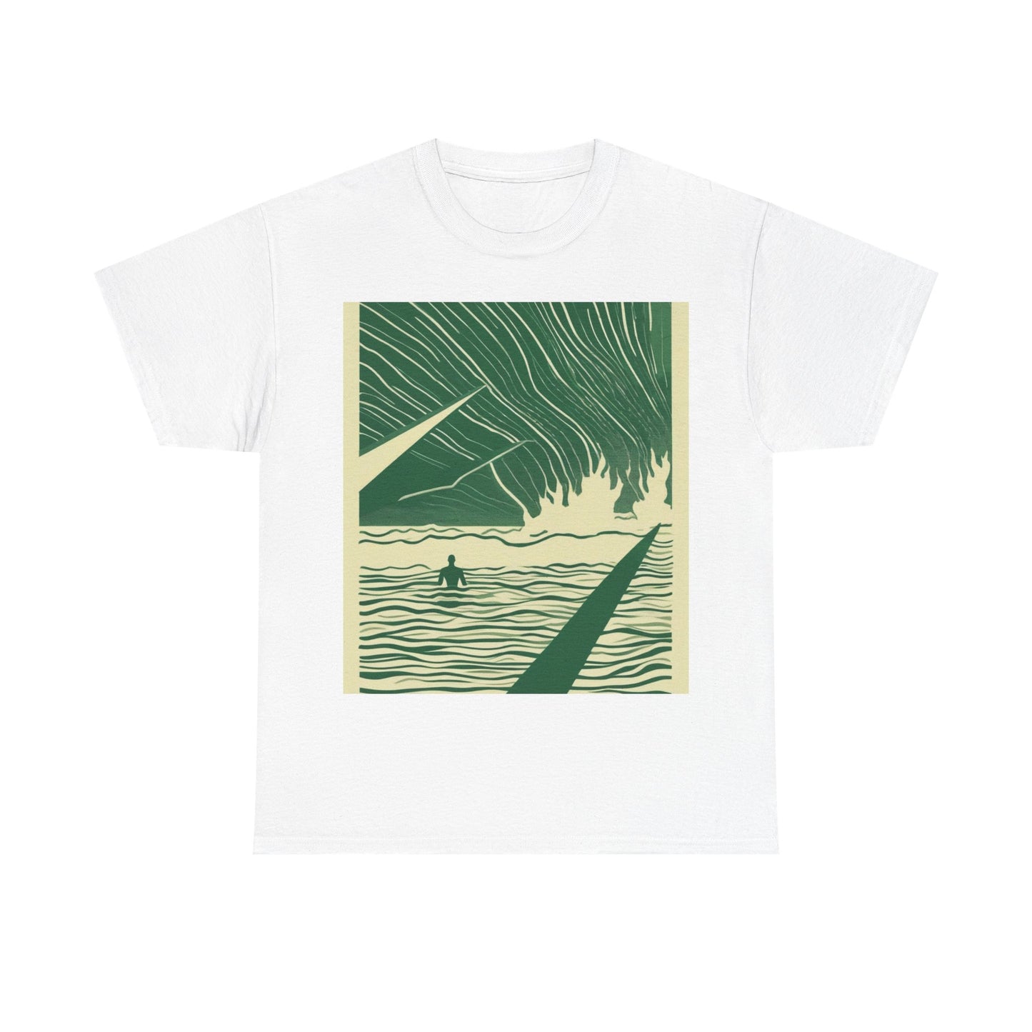 boostlete-mile-by-mile-icon-swimmer-motion-isometric-0078 — Unisex Heavy Cotton Tee (Gildan 5000)