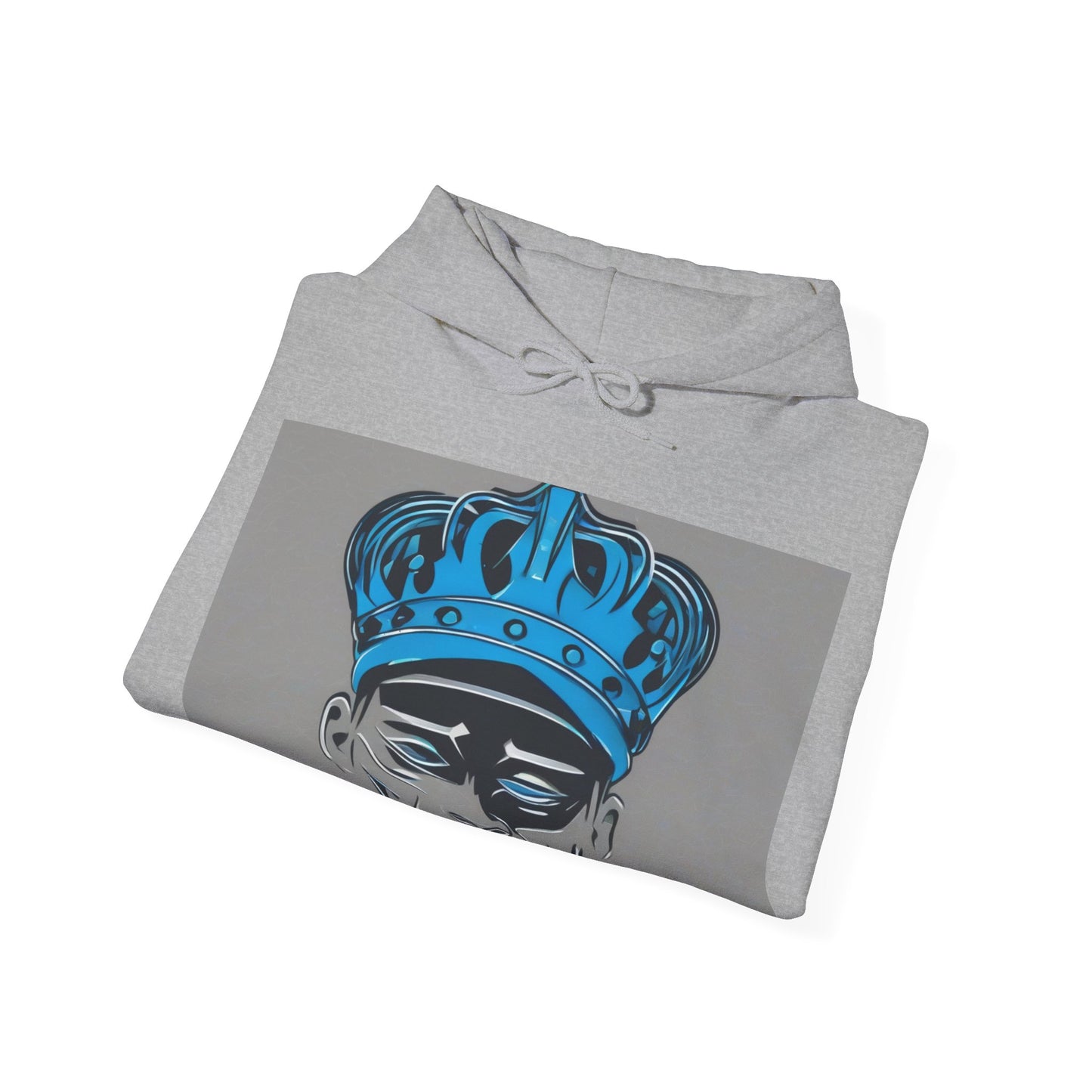 boostlete-am-crew-icon-crown-grainy-monoline-0022 — Unisex Heavy Blend Hooded Sweatshirt (Gildan)