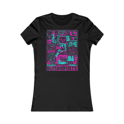 boostlete-rise-grind-type-unbreakable-routine-outline-over-solid-industrial-0081 — Women's Favorite Tee (B+C 6004)