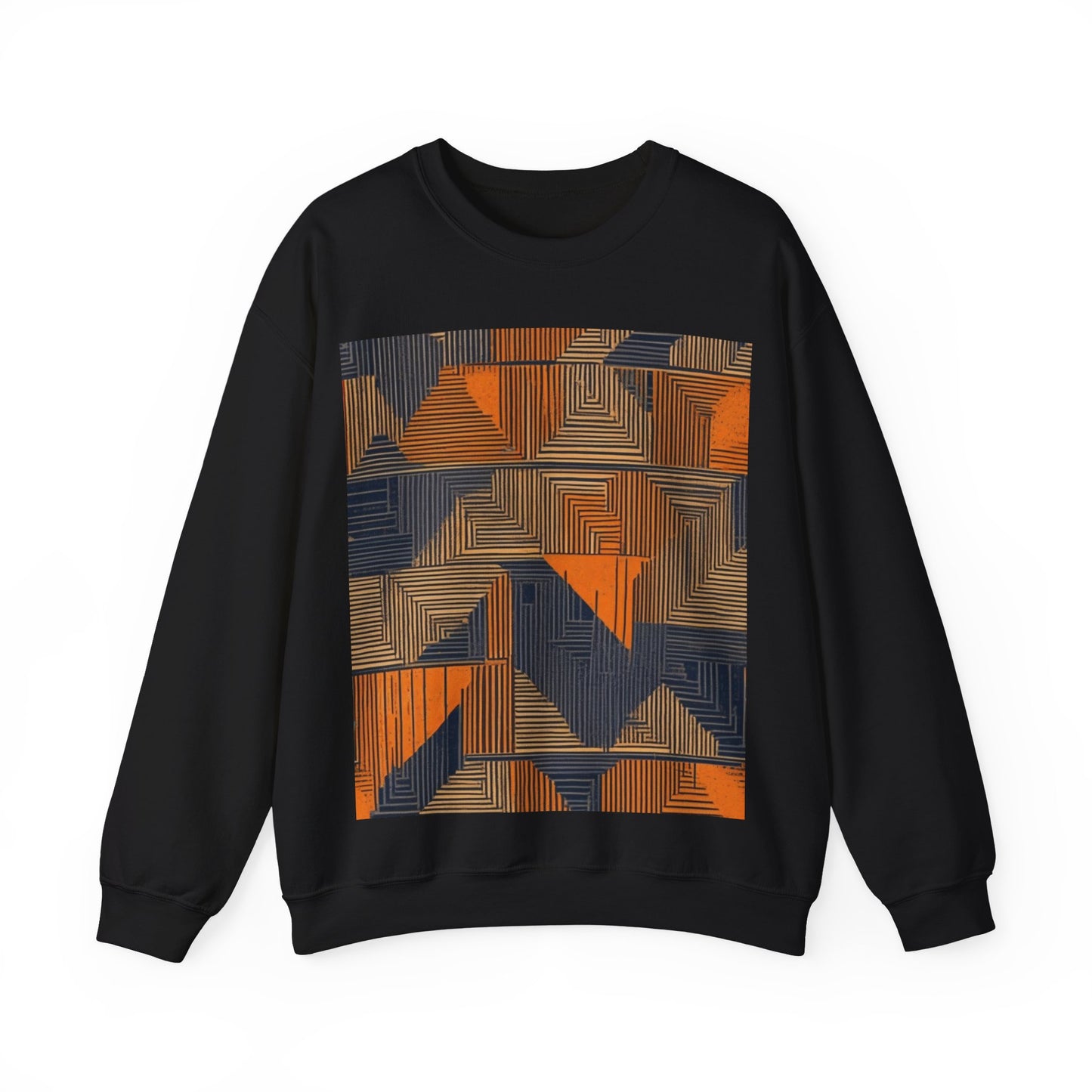 boostlete-field-day-pattern-stair-steps-geometric-0055 — Unisex Heavy Blend Crewneck Sweatshirt (Gildan)