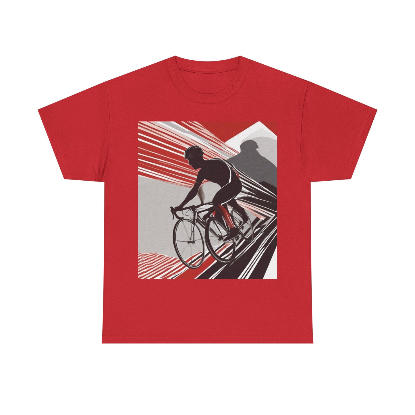 boostlete-boost-mode-scene-cyclist-speed-geometric-0208 — Unisex Heavy Cotton Tee (Gildan 5000)