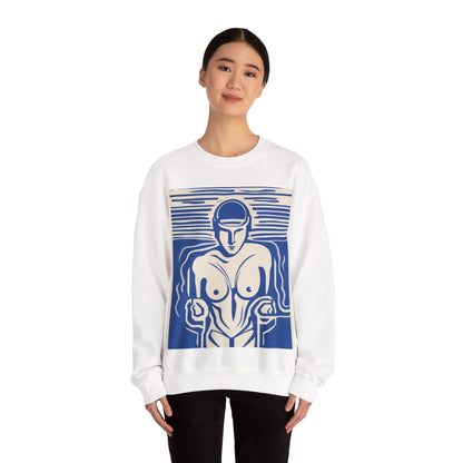 boostlete-boost-mode-icon-swimmer-motion-vector-0062 — Unisex Heavy Blend Crewneck Sweatshirt (Gildan)