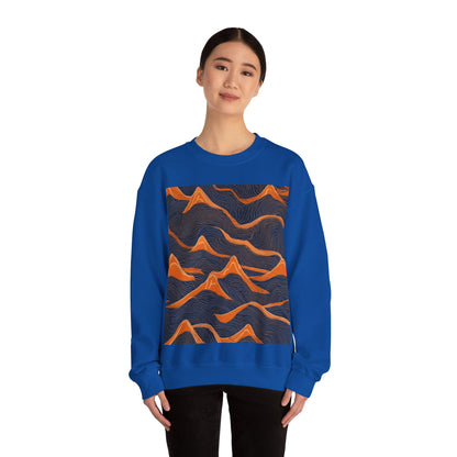 boostlete-boost-mode-pattern-topographic-engraved-0035 — Unisex Heavy Blend Crewneck Sweatshirt (Gildan)