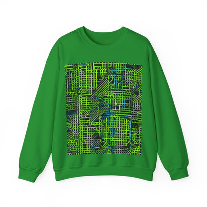 boostlete-quiet-power-pattern-stair-steps-industrial-0751 — Unisex Heavy Blend Crewneck (G18000)