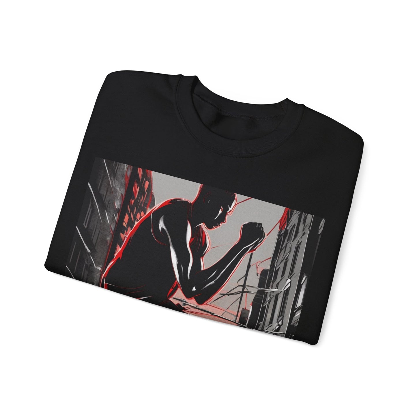 boostlete-am-crew-scene-runner-high-retro-0268 — Unisex Heavy Blend Crewneck Sweatshirt (Gildan)