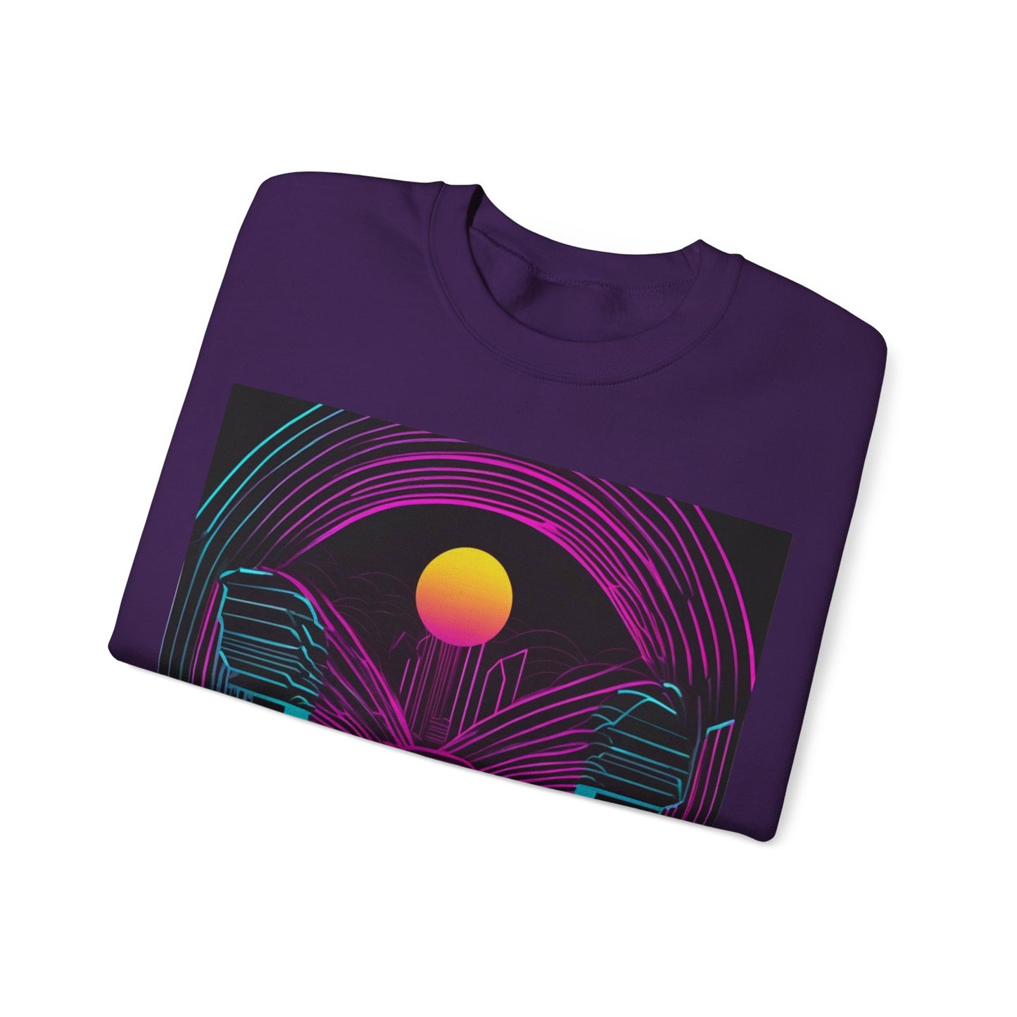 boostlete-rise-grind-icon-sunrise-motion-paper-0962 — Unisex Heavy Blend Crewneck (G18000)