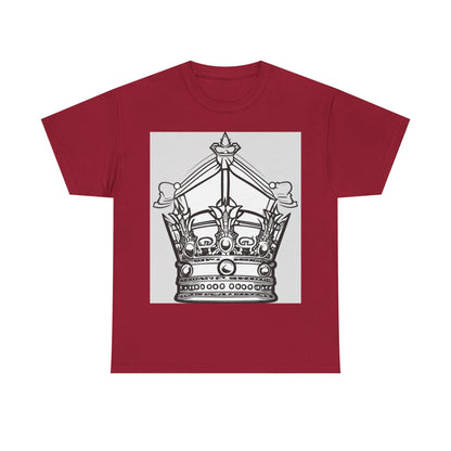 boostlete-quiet-power-icon-crown-outline-badge-0130 — Unisex Heavy Cotton Tee (Gildan 5000)
