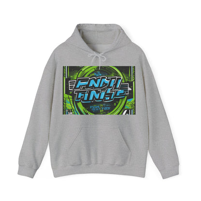 boostlete-iron-intent-type-focus-finish-big-retro-0177 — Unisex Heavy Blend Hooded Sweatshirt (Gildan)