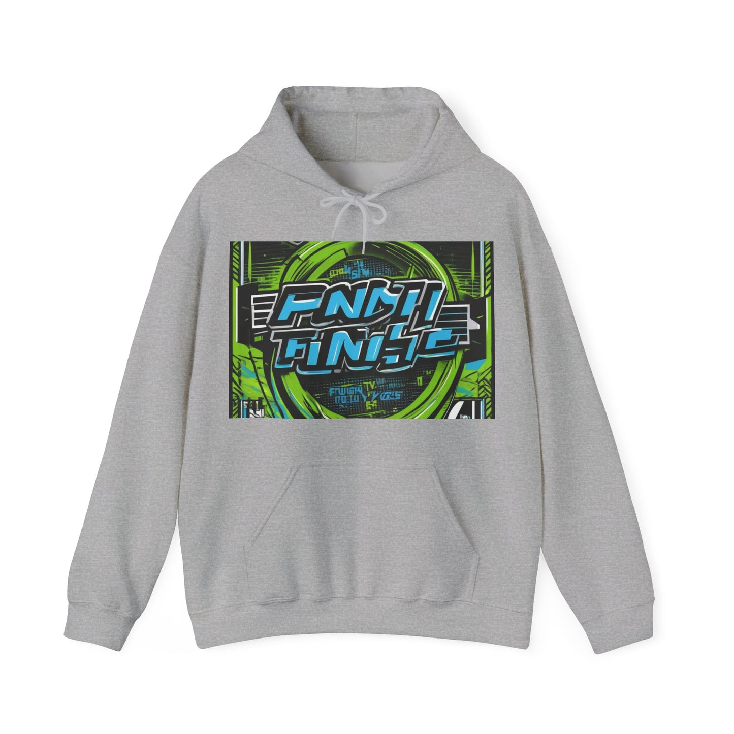 boostlete-iron-intent-type-focus-finish-big-retro-0177 — Unisex Heavy Blend Hooded Sweatshirt (Gildan)