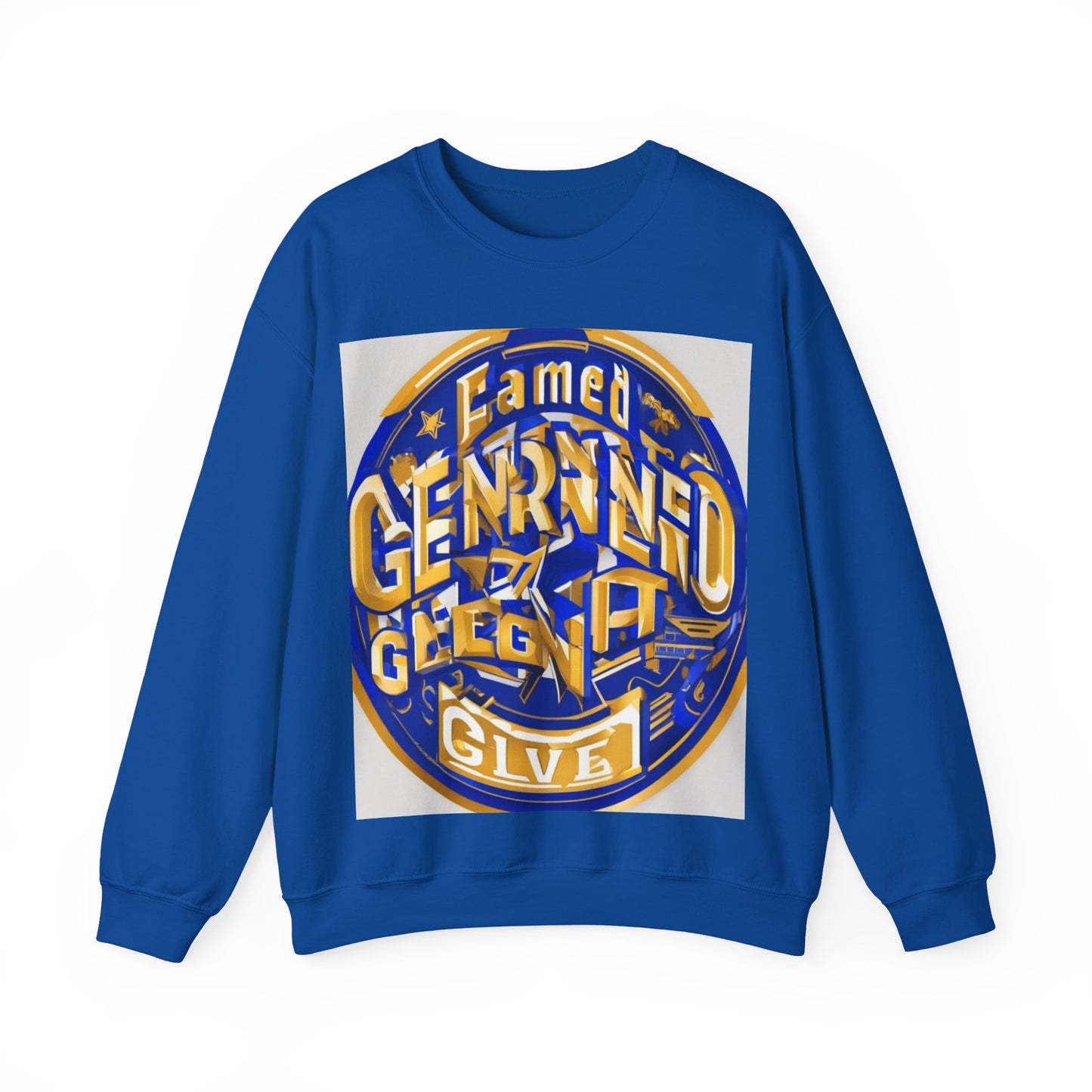 boostlete-pr-season-type-earned-not-given-badge-isometric-0105 — Unisex Heavy Blend Crewneck Sweatshirt (Gildan)