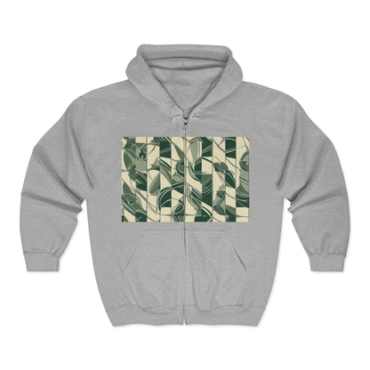 boostlete-mile-by-mile-pattern-stair-steps-athletic-0143 — Unisex Heavy Blend Full-Zip Hooded Sweatshirt