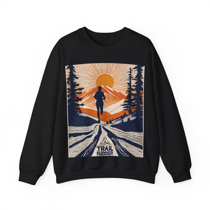boostlete-iron-intent-scene-trail-glitch-badge-0100 — Unisex Heavy Blend Crewneck Sweatshirt (Gildan)