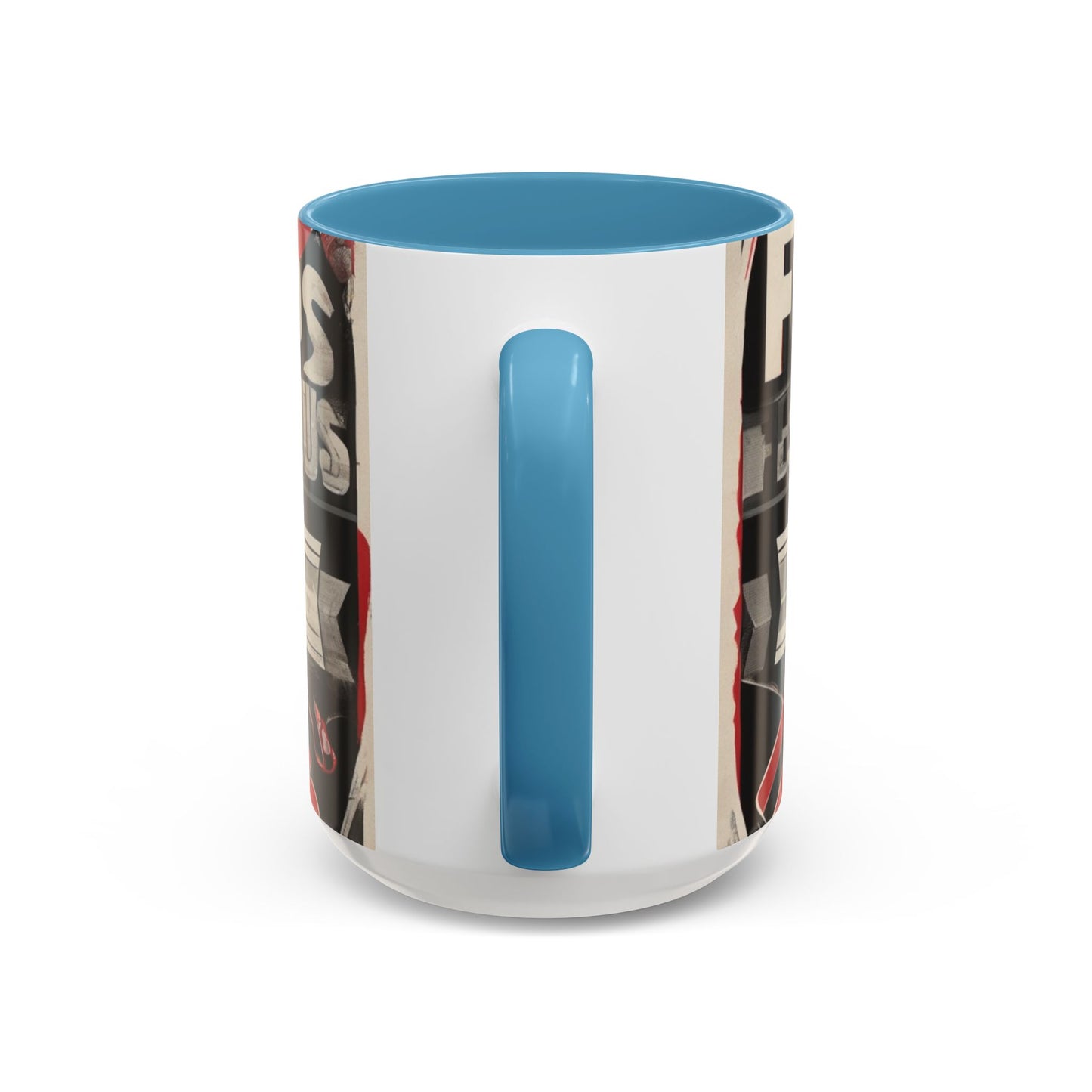 boostlete-mile-by-mile-type-focus-over-feelings-split-retro-0841 — Accent Mug 11/15oz