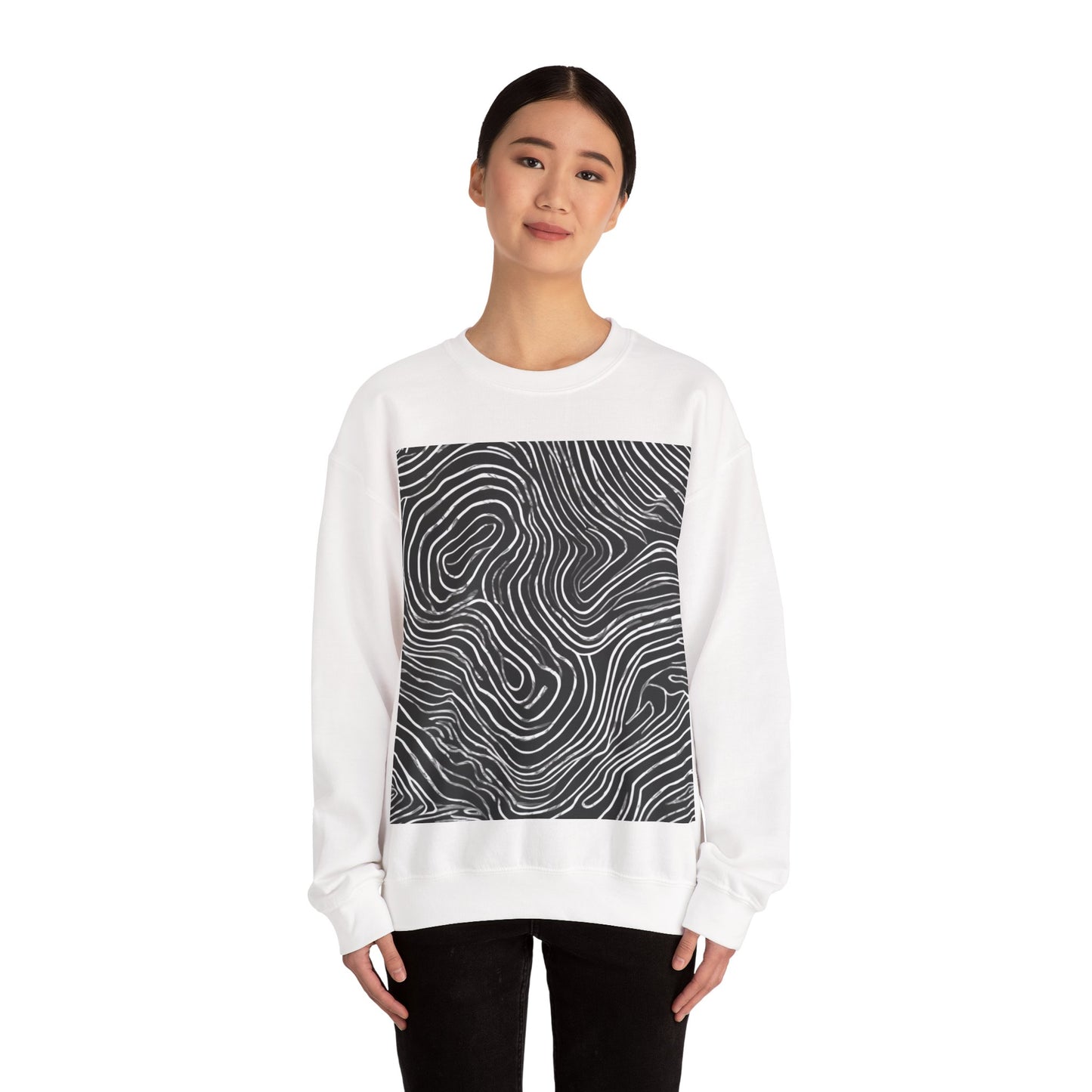 boostlete-field-day-pattern-topographic-badge-0307 — Unisex Heavy Blend Crewneck Sweatshirt (Gildan)