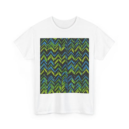 boostlete-mile-by-mile-pattern-chevron-monoline-0051 — Unisex Heavy Cotton Tee (Gildan 5000)