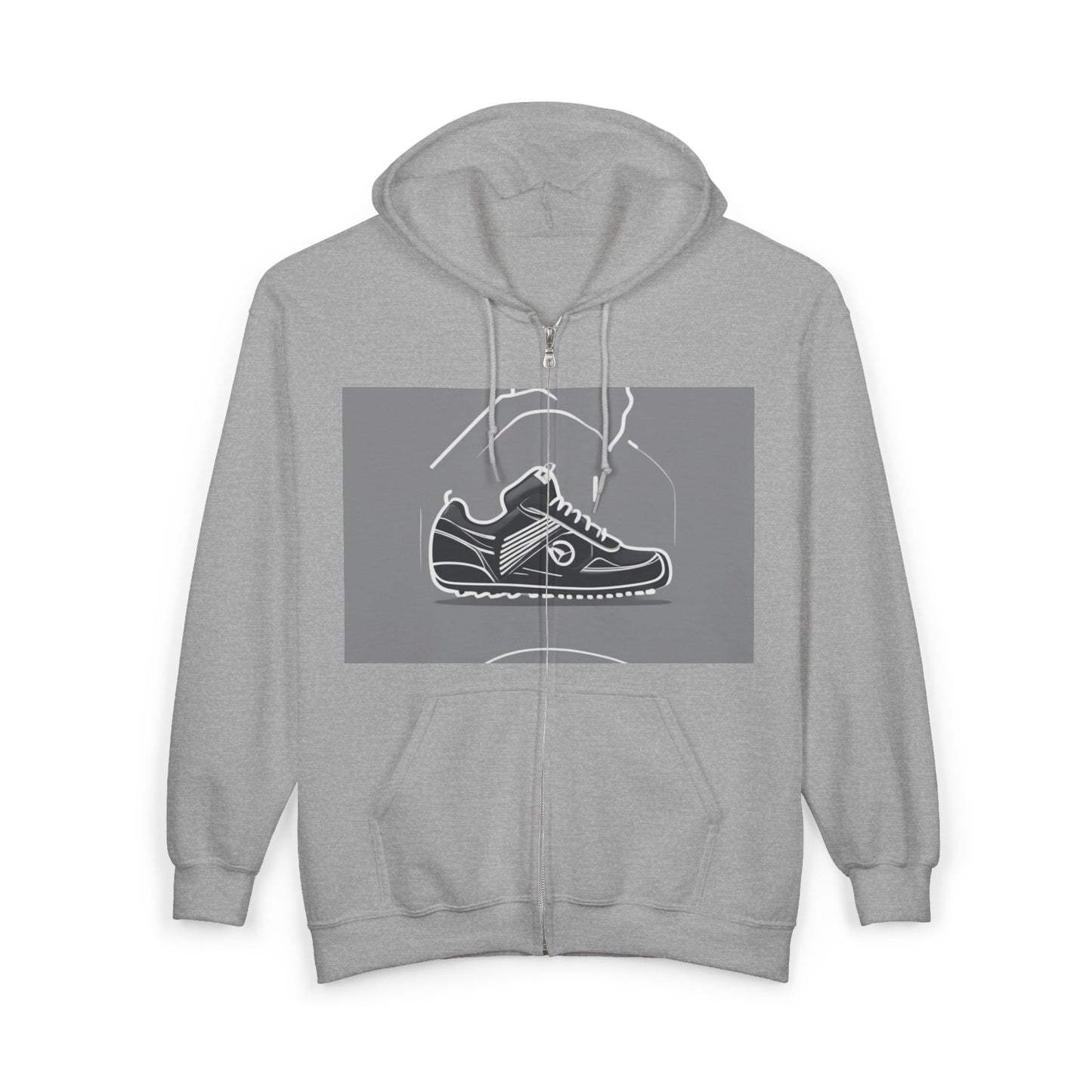 boostlete-boost-mode-icon-sneaker-offset-vector-0166 — Unisex Heavy Blend Full-Zip Hooded Sweatshirt