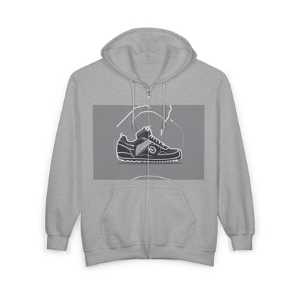 boostlete-boost-mode-icon-sneaker-offset-vector-0166 — Unisex Heavy Blend Full-Zip Hooded Sweatshirt