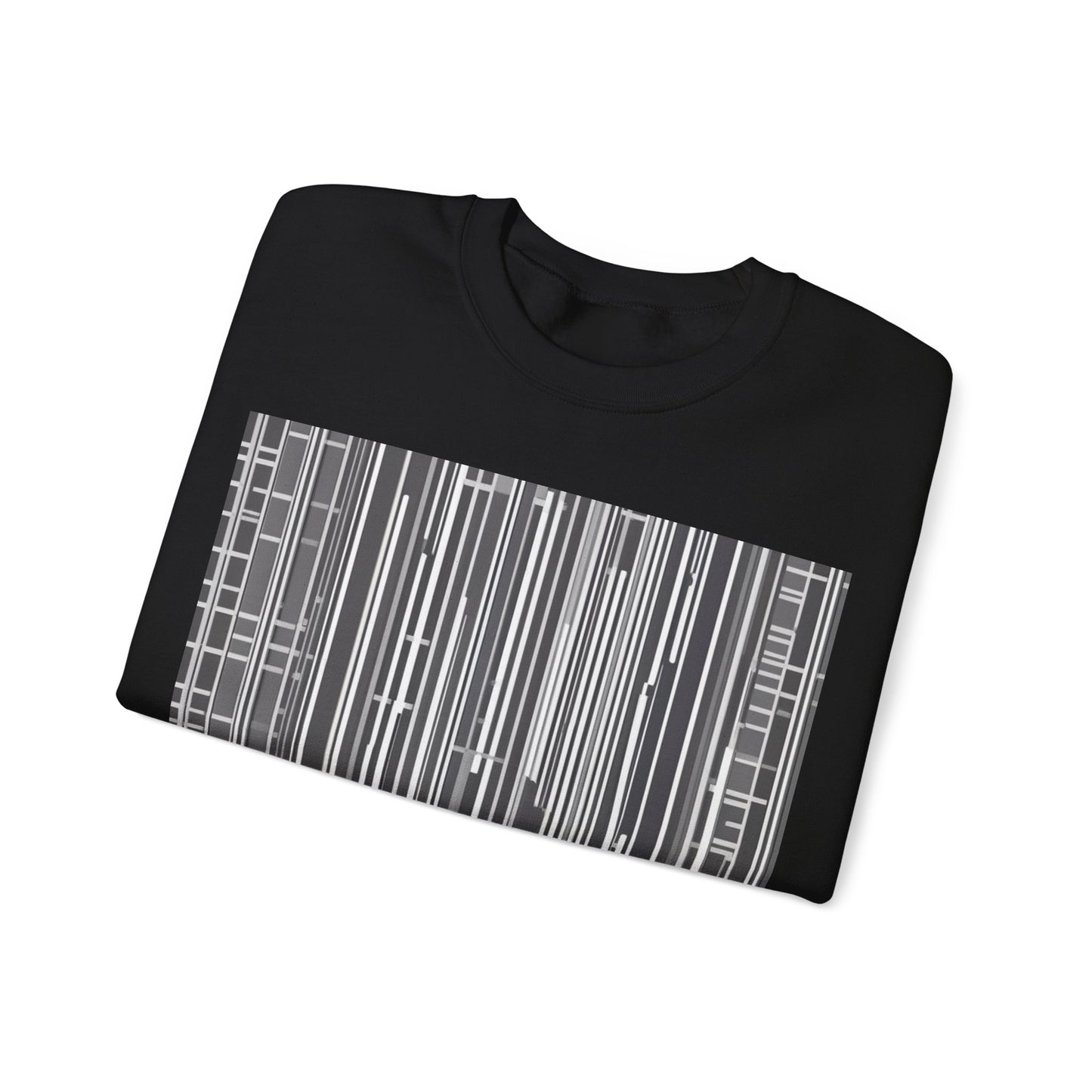 boostlete-boost-mode-pattern-barcode-blueprint-0463 — Unisex Heavy Blend Crewneck (G18000)
