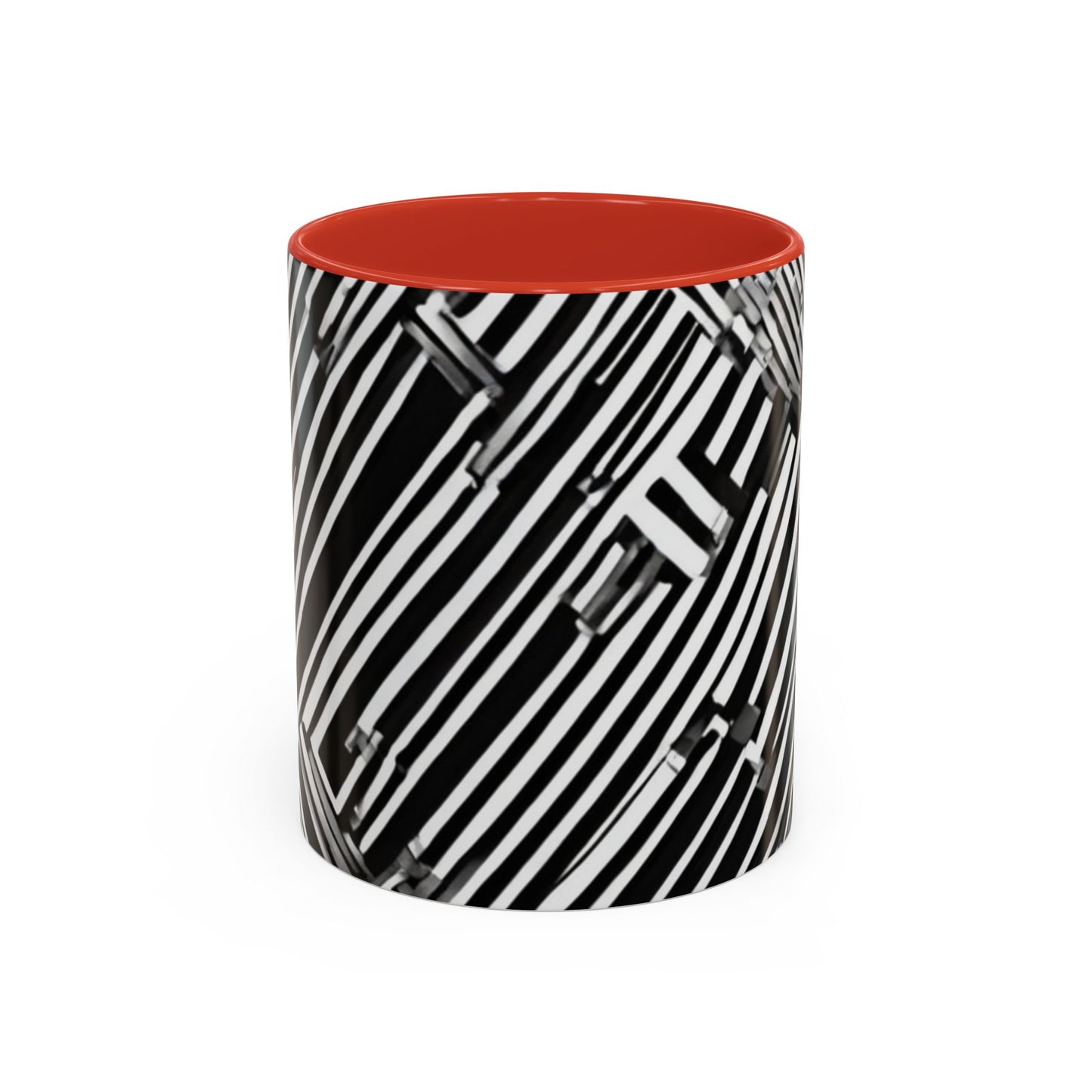 boostlete-mile-by-mile-pattern-barcode-monoline-0059 — Accent Mug 11oz/15oz