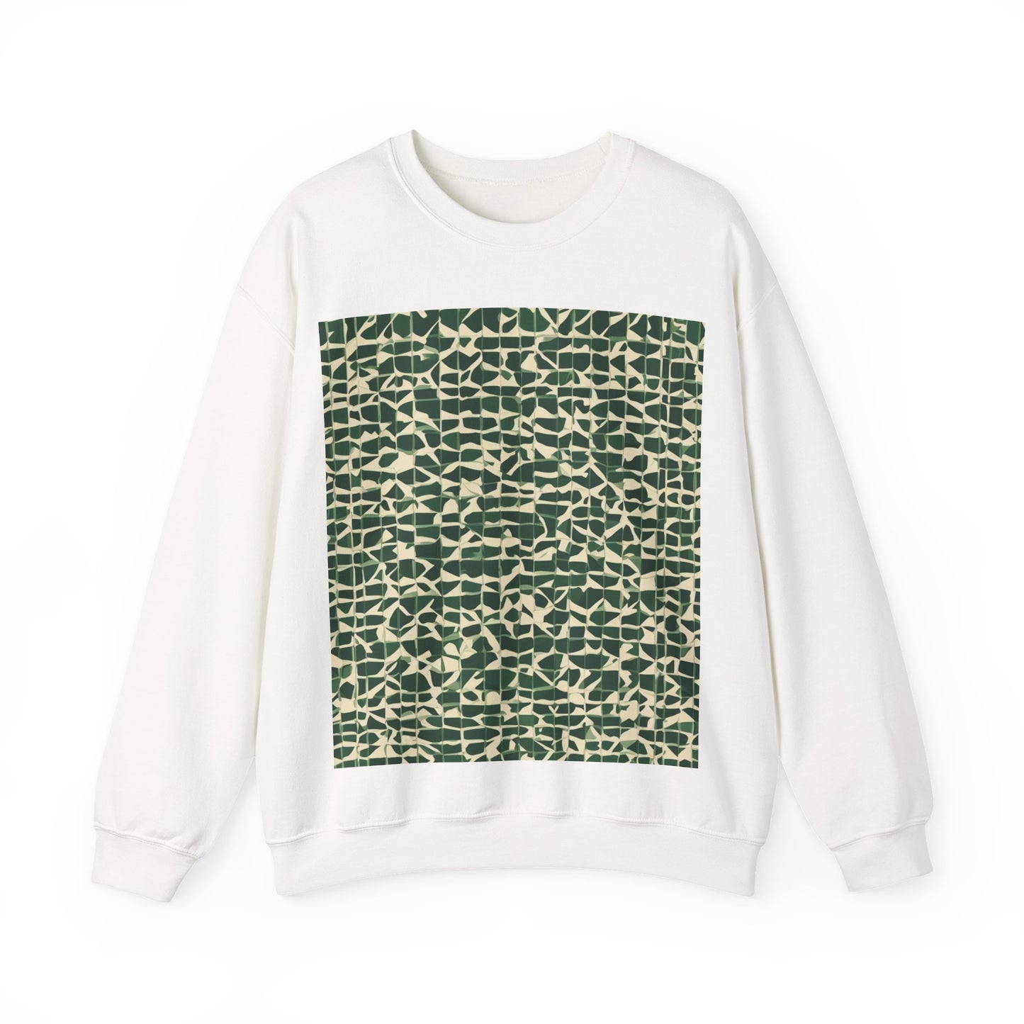 boostlete-iron-intent-pattern-plate-number-isometric-0099 — Unisex Heavy Blend Crewneck Sweatshirt (Gildan)