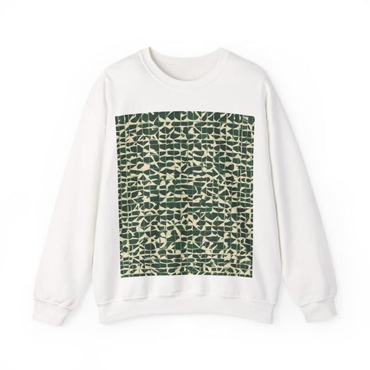 boostlete-iron-intent-pattern-plate-number-isometric-0099 — Unisex Heavy Blend Crewneck Sweatshirt (Gildan)