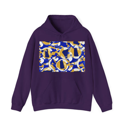 boostlete-field-day-icon-barbell-grainy-line-art-0906 — Unisex Heavy Blend Hoodie (G18500)