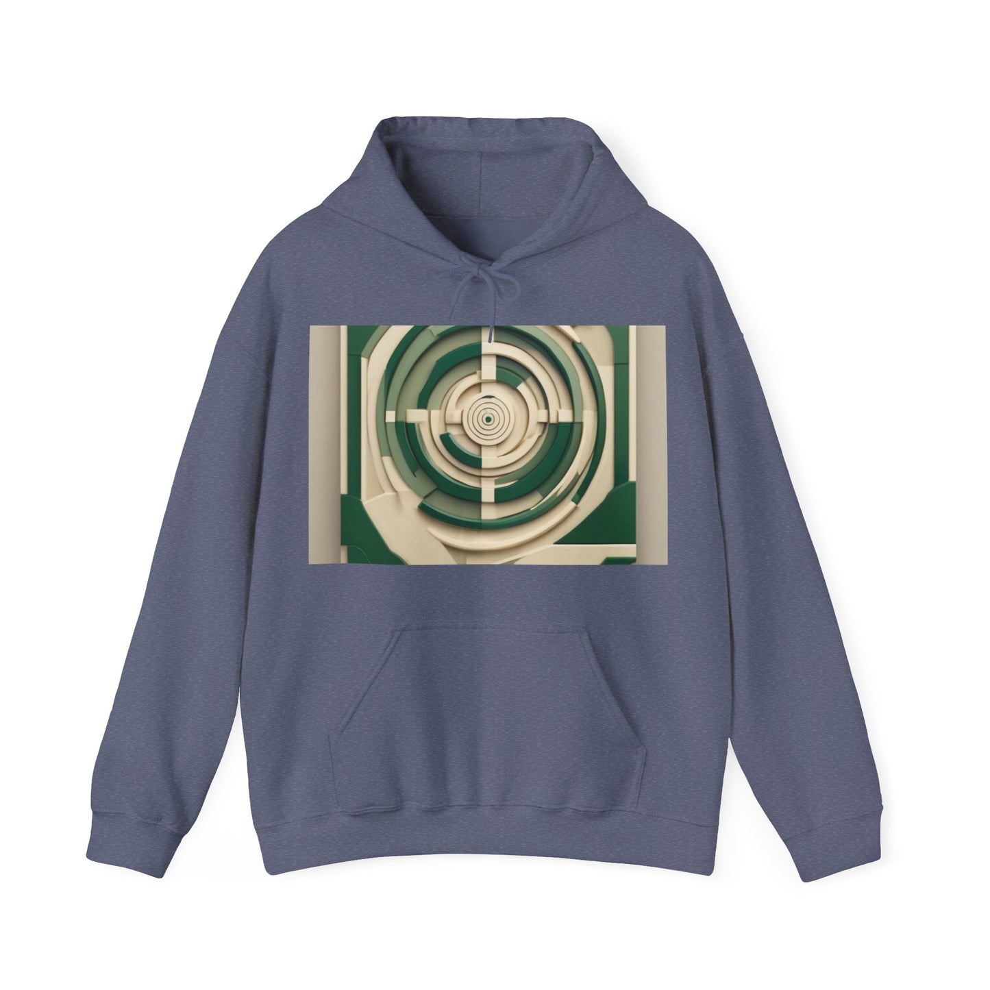boostlete-mile-by-mile-icon-target-3d-modern-0306 — Unisex Heavy Blend Hoodie (G18500)