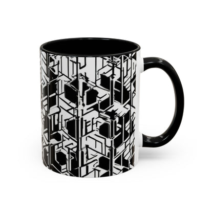 boostlete-field-day-pattern-micro-blueprint-0927 — Accent Mug 11/15oz