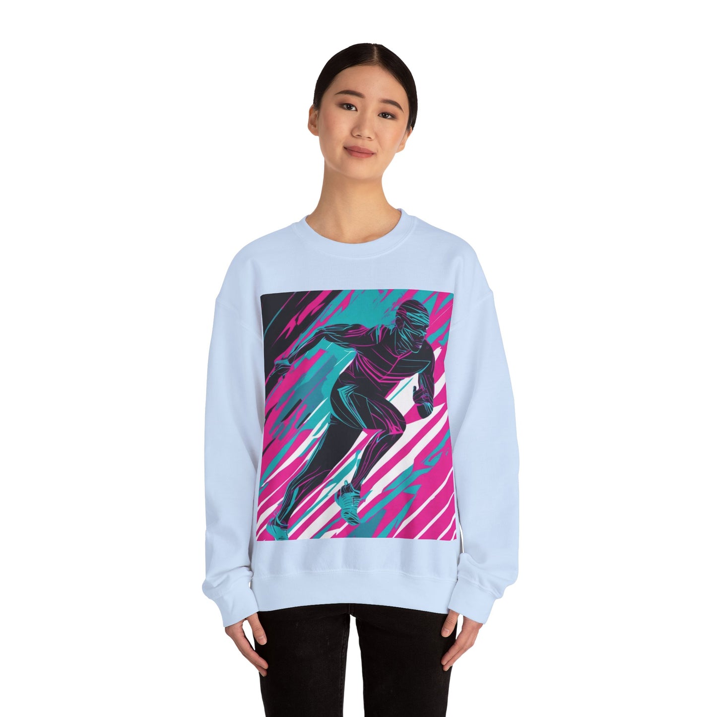 boostlete-mile-by-mile-scene-sprinter-motion-modern-0828 — Unisex Heavy Blend Crewneck (G18000)