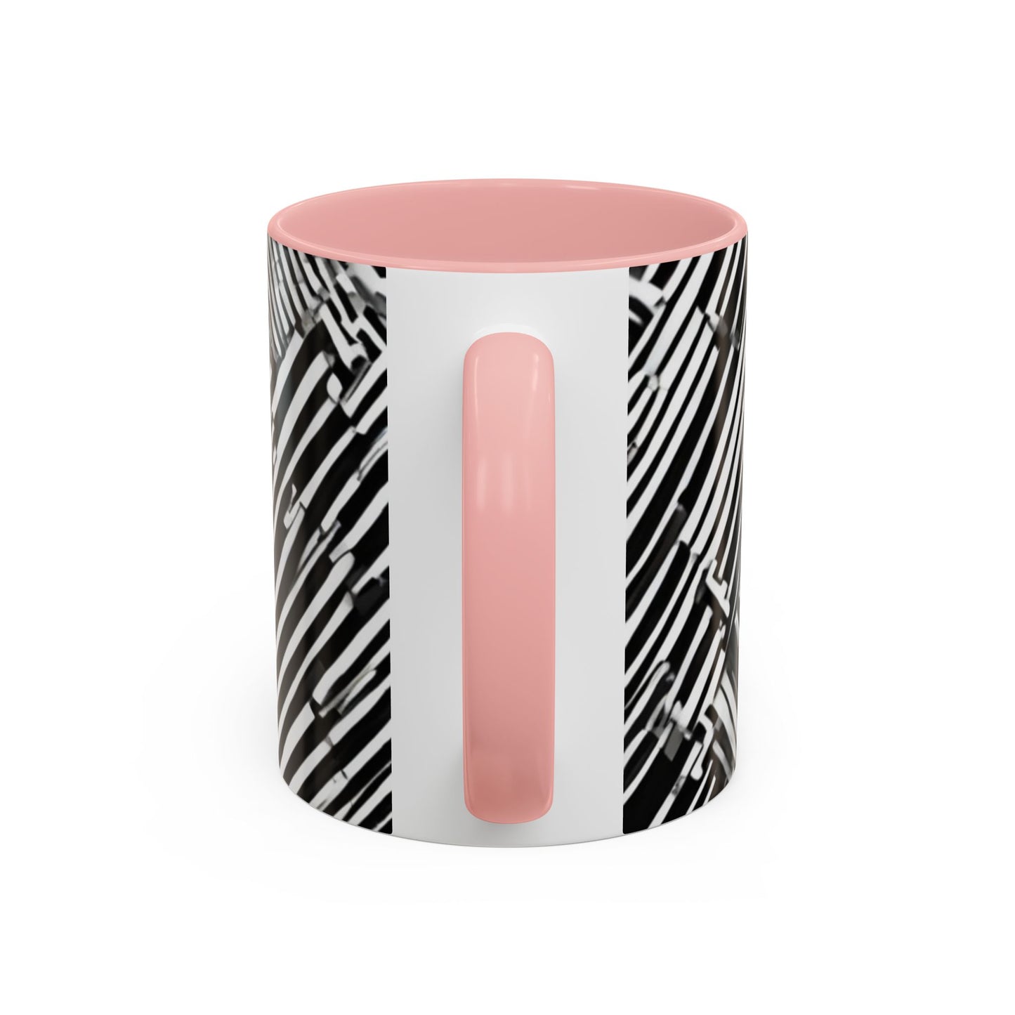 boostlete-mile-by-mile-pattern-barcode-monoline-0059 — Accent Mug 11oz/15oz