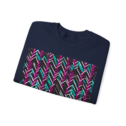 boostlete-recovery-progress-pattern-chevron-retro-0243 — Unisex Heavy Blend Crewneck (G18000)