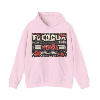boostlete-mile-by-mile-type-focus-over-feelings-split-retro-0841 — Unisex Heavy Blend Hoodie (G18500)