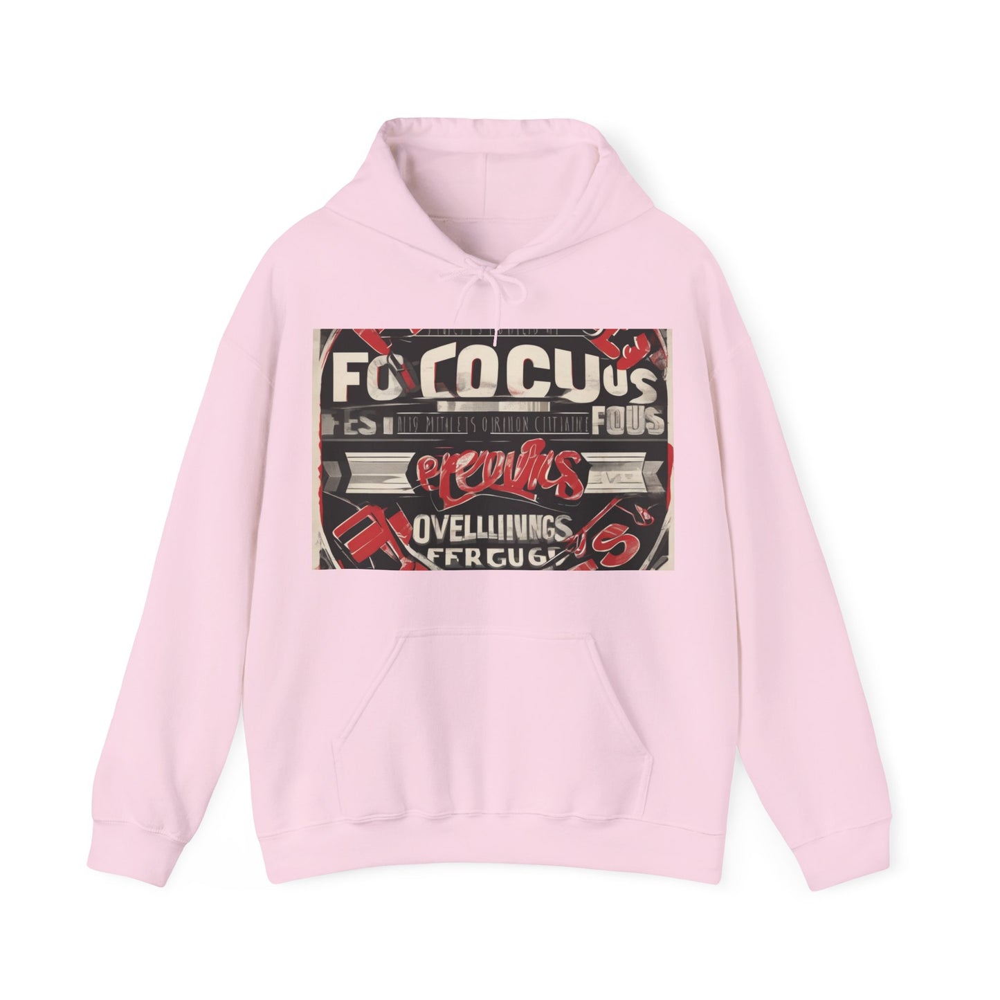 boostlete-mile-by-mile-type-focus-over-feelings-split-retro-0841 — Unisex Heavy Blend Hoodie (G18500)