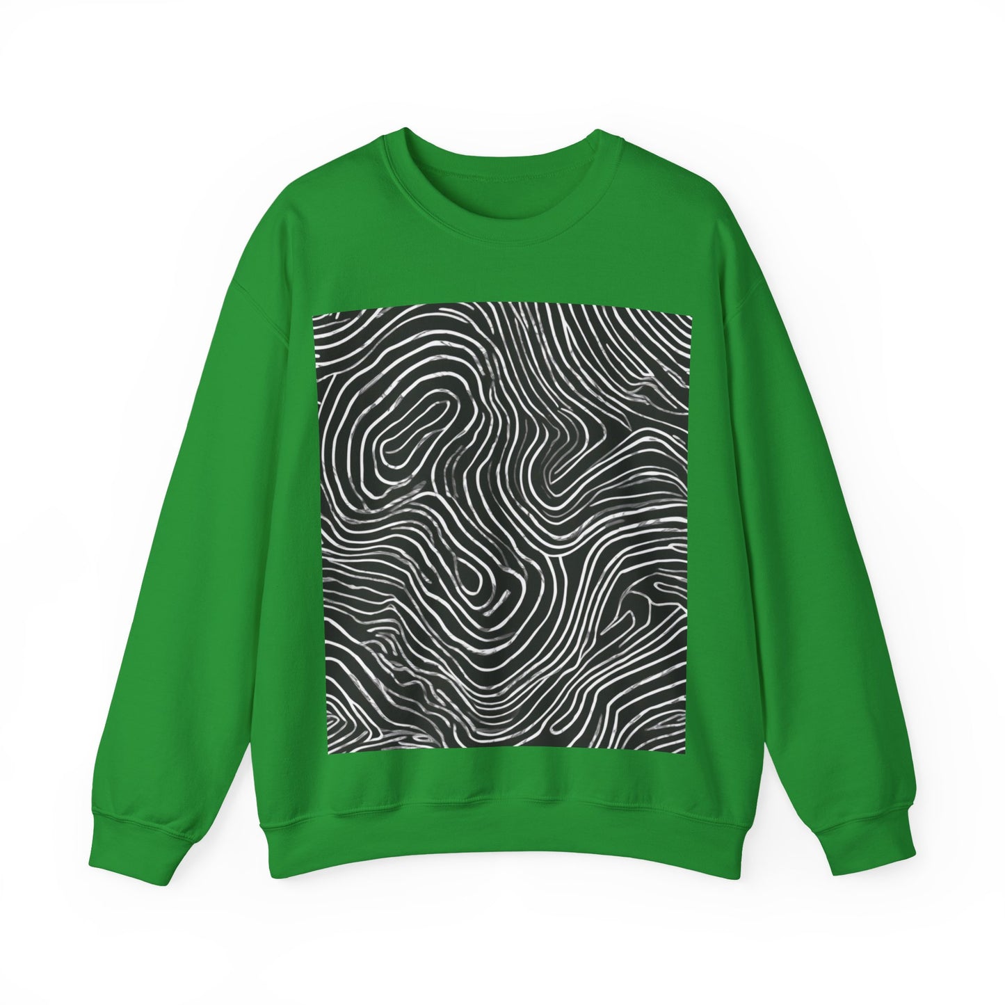 boostlete-field-day-pattern-topographic-badge-0307 — Unisex Heavy Blend Crewneck Sweatshirt (Gildan)