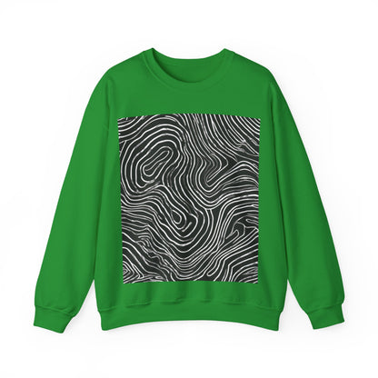 boostlete-field-day-pattern-topographic-badge-0307 — Unisex Heavy Blend Crewneck Sweatshirt (Gildan)