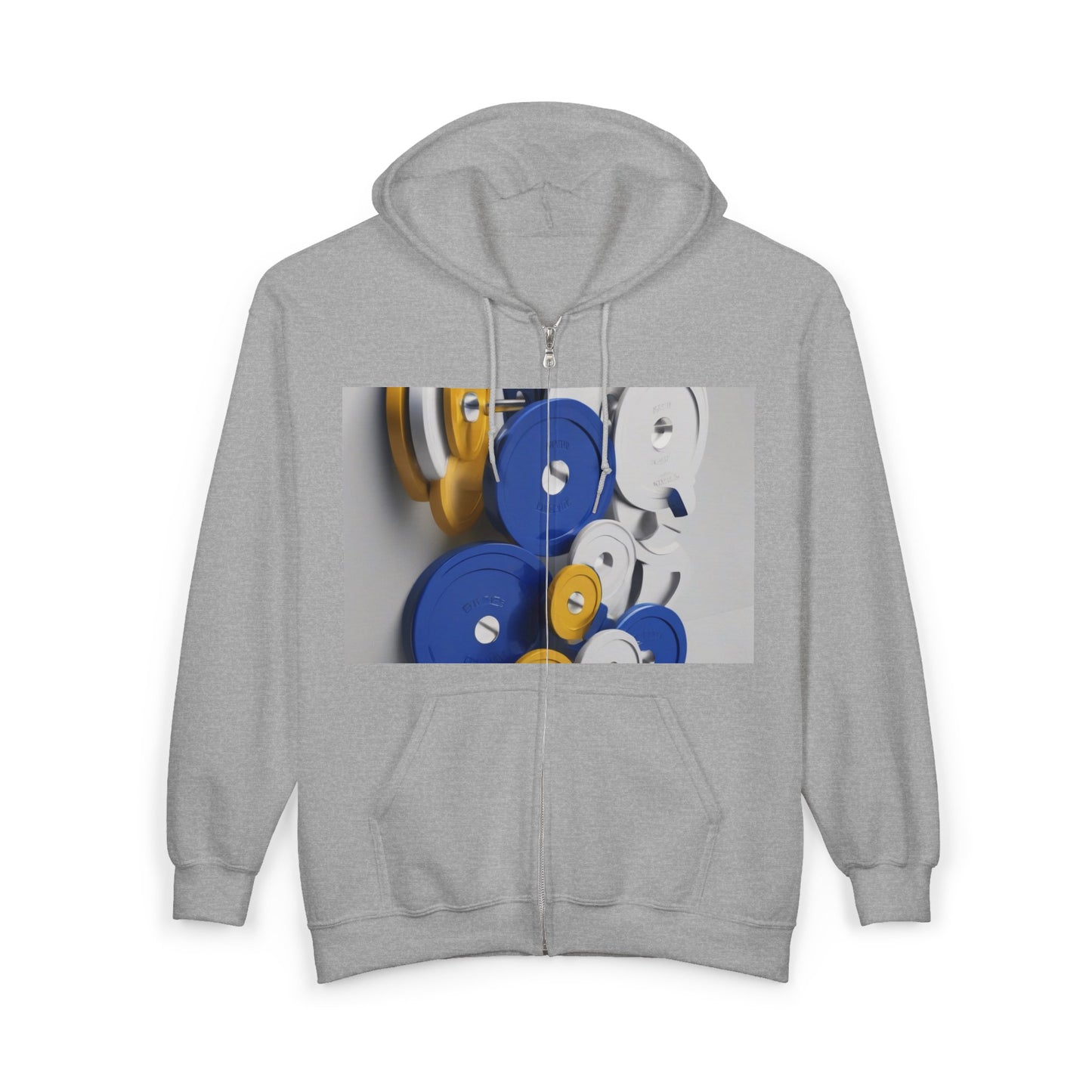 boostlete-field-day-icon-barbell-offset-geometric-0150 — Unisex Heavy Blend Full-Zip Hooded Sweatshirt