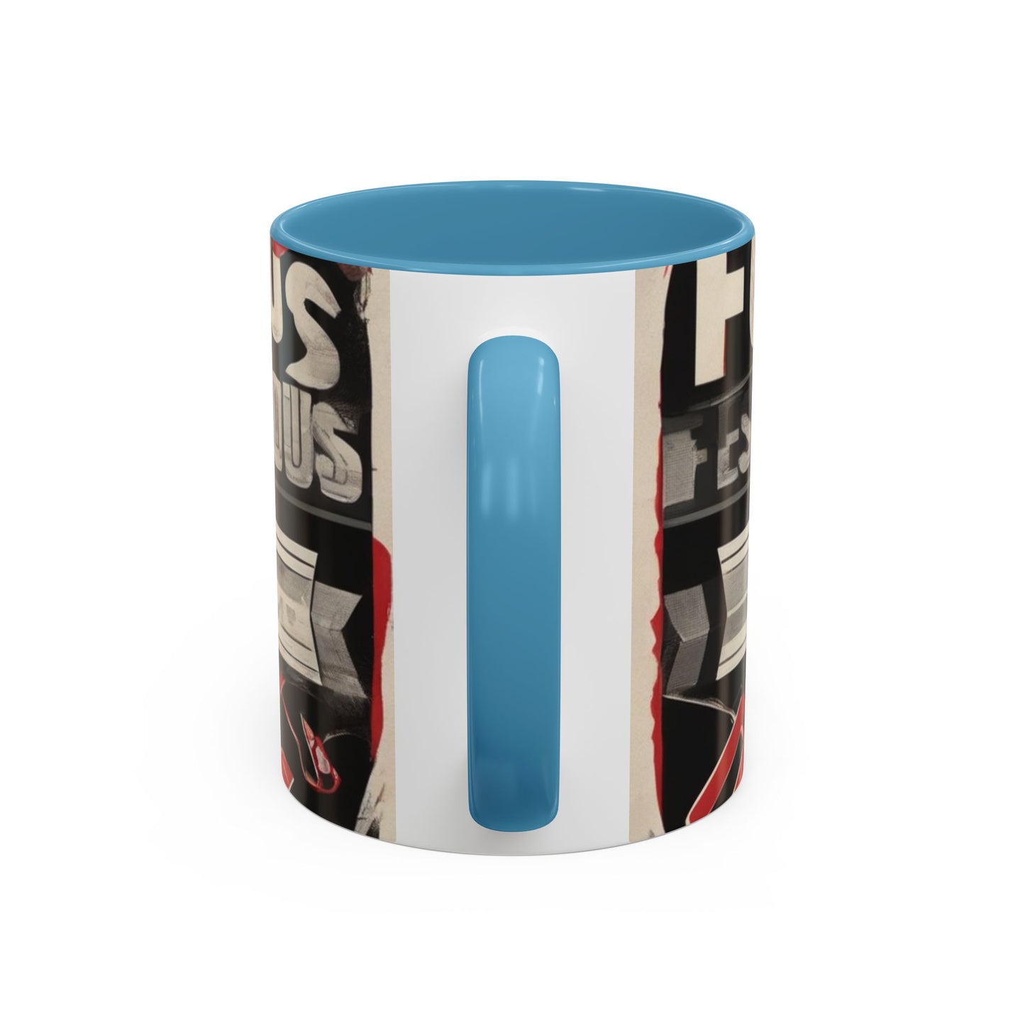 boostlete-mile-by-mile-type-focus-over-feelings-split-retro-0841 — Accent Mug 11/15oz
