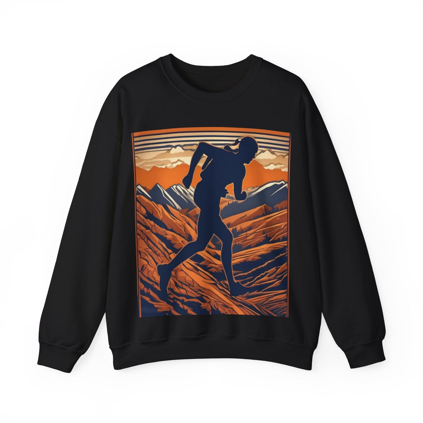 boostlete-iron-intent-scene-trail-3d-retro-0764 — Unisex Heavy Blend Crewneck (G18000)