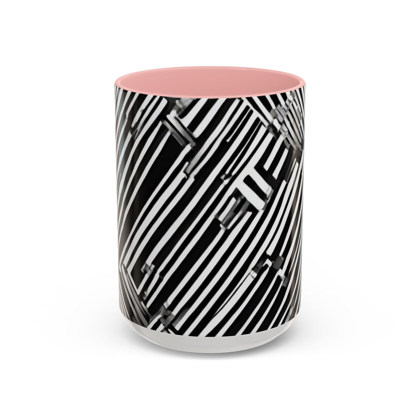 boostlete-mile-by-mile-pattern-barcode-monoline-0059 — Accent Mug 11oz/15oz