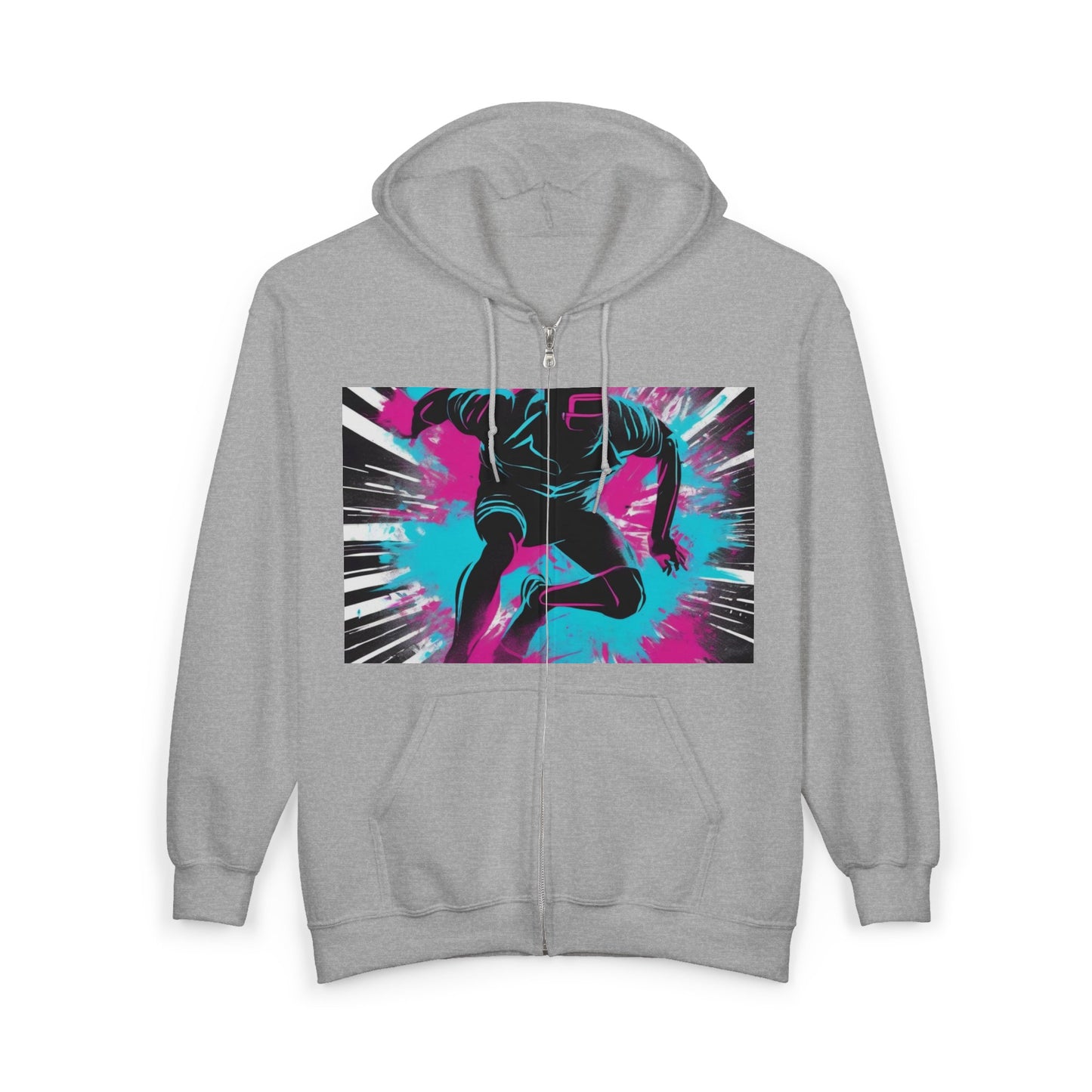 boostlete-recovery-progress-scene-sprinter-chalk-bold-0220 — Unisex Heavy Blend Full-Zip Hooded Sweatshirt