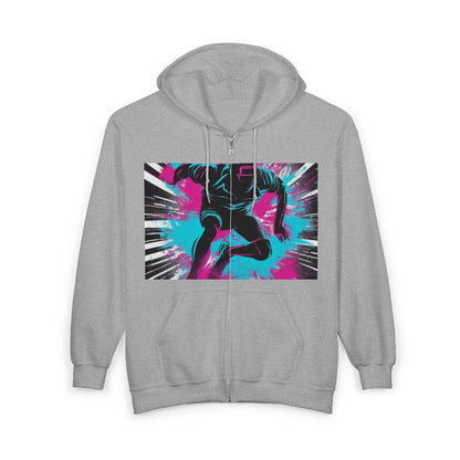 boostlete-recovery-progress-scene-sprinter-chalk-bold-0220 — Unisex Heavy Blend Full-Zip Hooded Sweatshirt