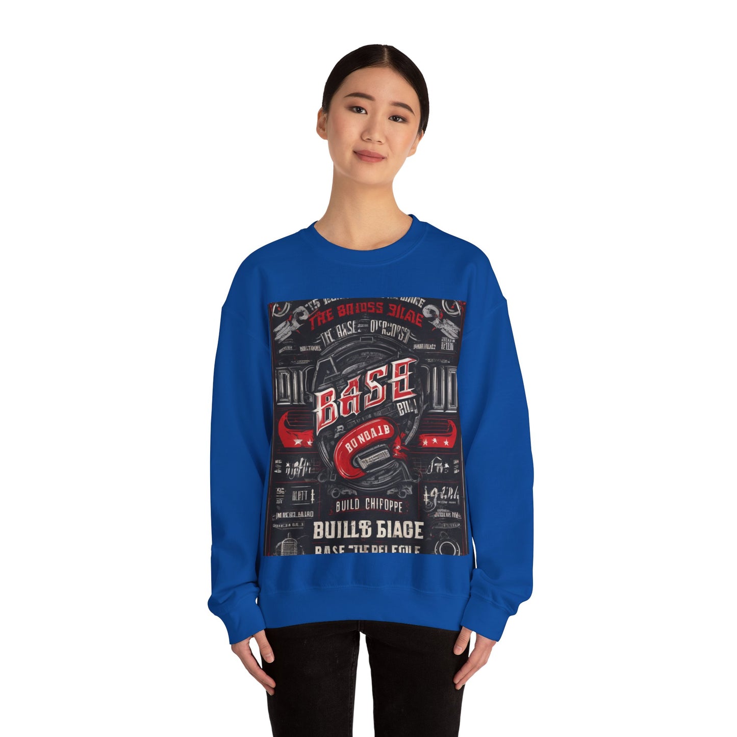 boostlete-boost-mode-type-build-the-base-micro-industrial-0785 — Unisex Heavy Blend Crewneck (G18000)