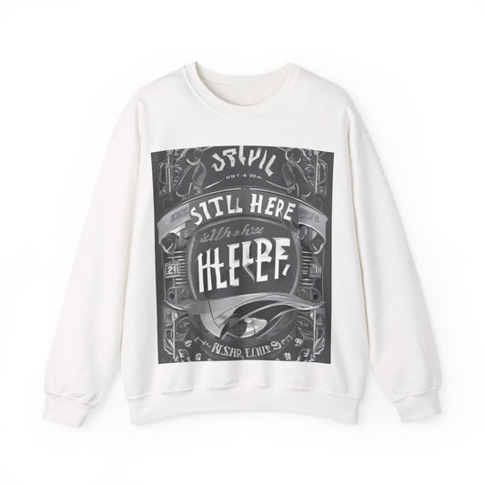 boostlete-recovery-progress-type-still-here-banner-paper-0201 — Unisex Heavy Blend Crewneck Sweatshirt (Gildan)