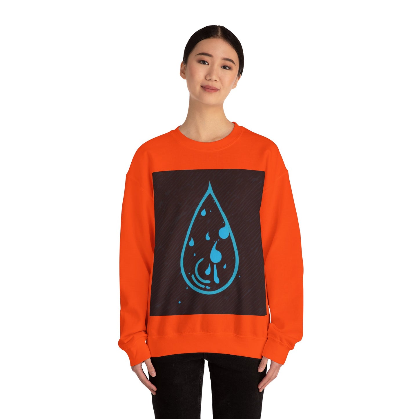 boostlete-iron-intent-icon-water-grainy-vector-0762 — Unisex Heavy Blend Crewneck (G18000)